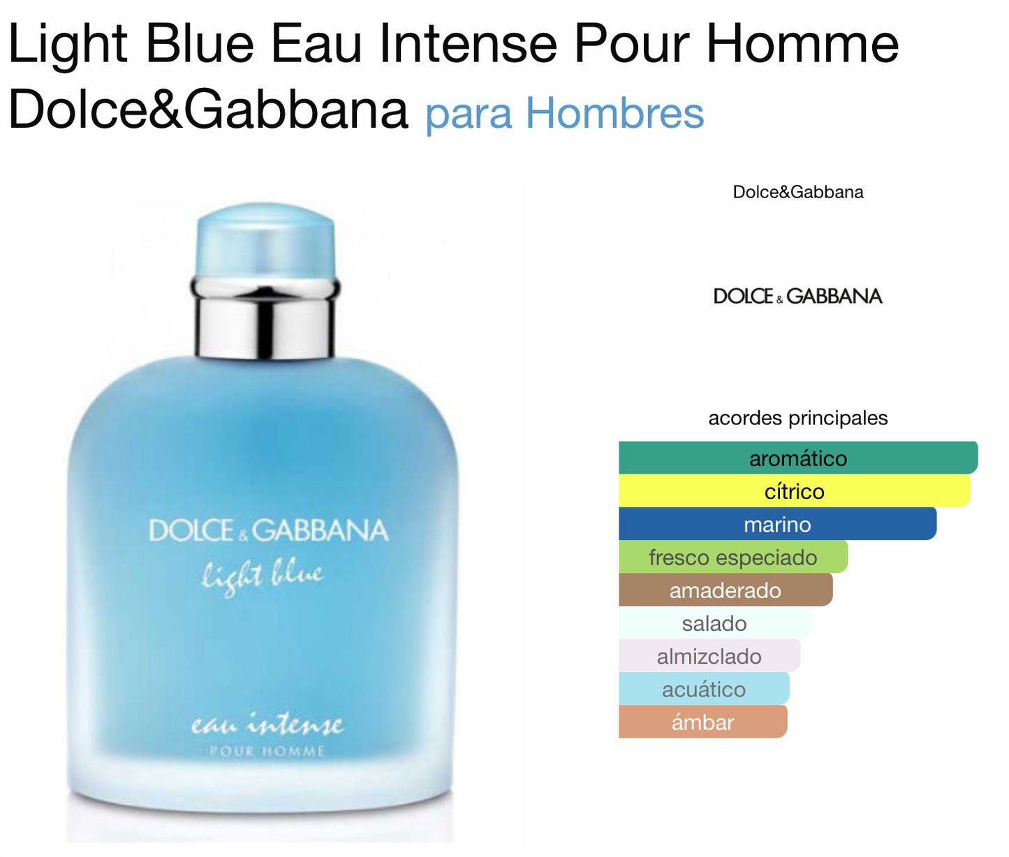 DOLCE & GABBANA LIGHT BLUE FOR MEN